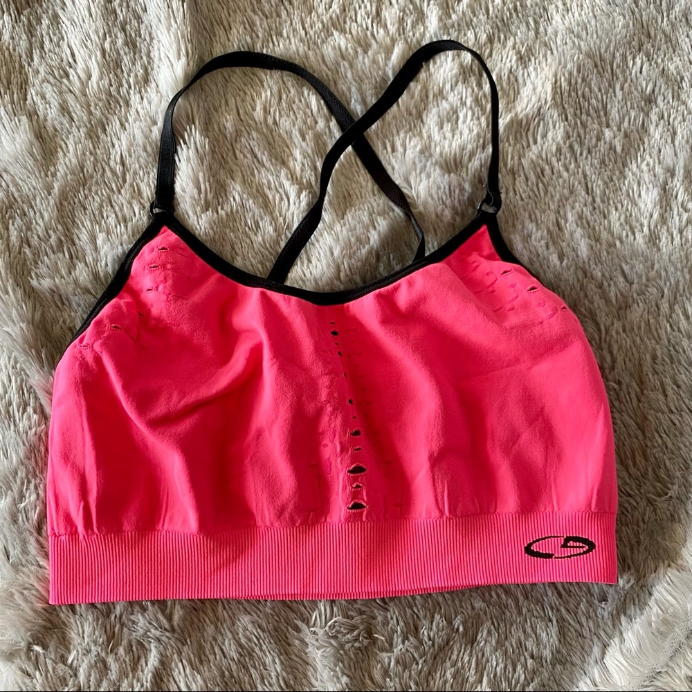 Hot Pink Champion Sports Bra (Size M)